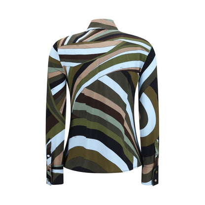 Emilio Pucci Mehrfarbiges Hemd aus Viskose mit Muster