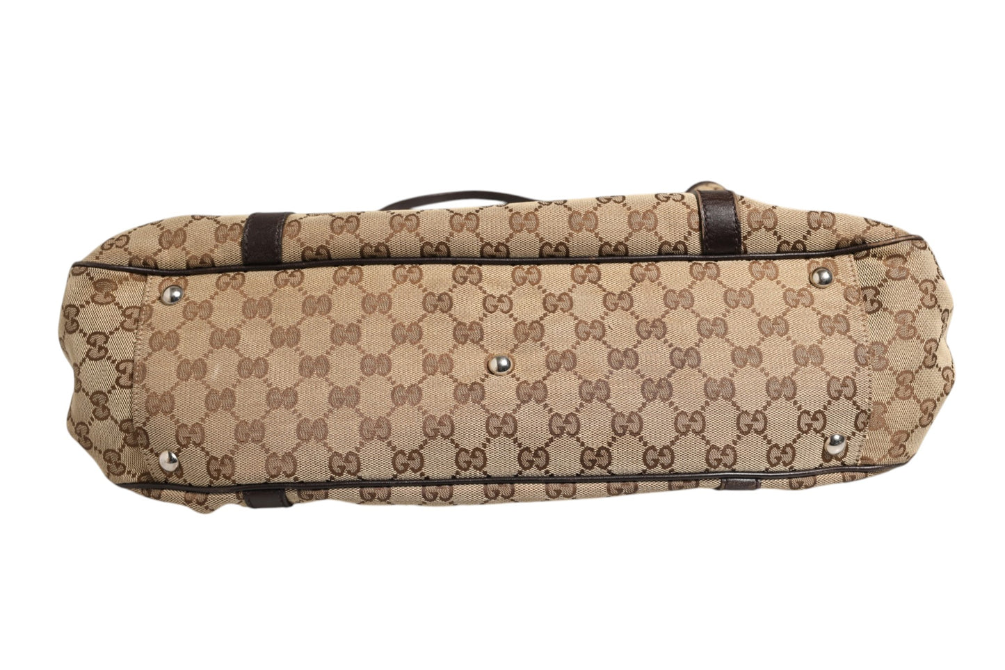 Gucci Beige und Schwarze Canvas Twins Medium Tote Bag