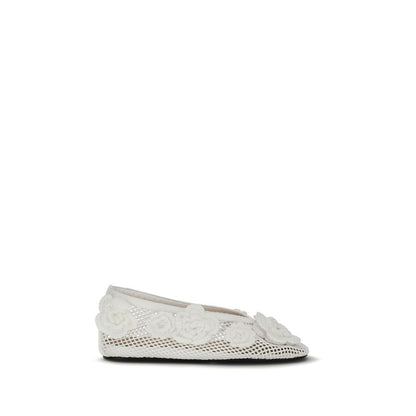 Ganni Weiße Polyethylen-Ballettschuhe