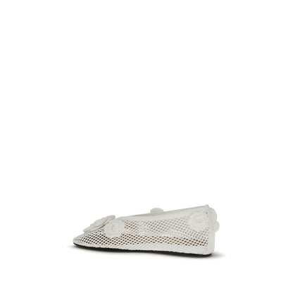 Ganni Weiße Polyethylen-Ballettschuhe