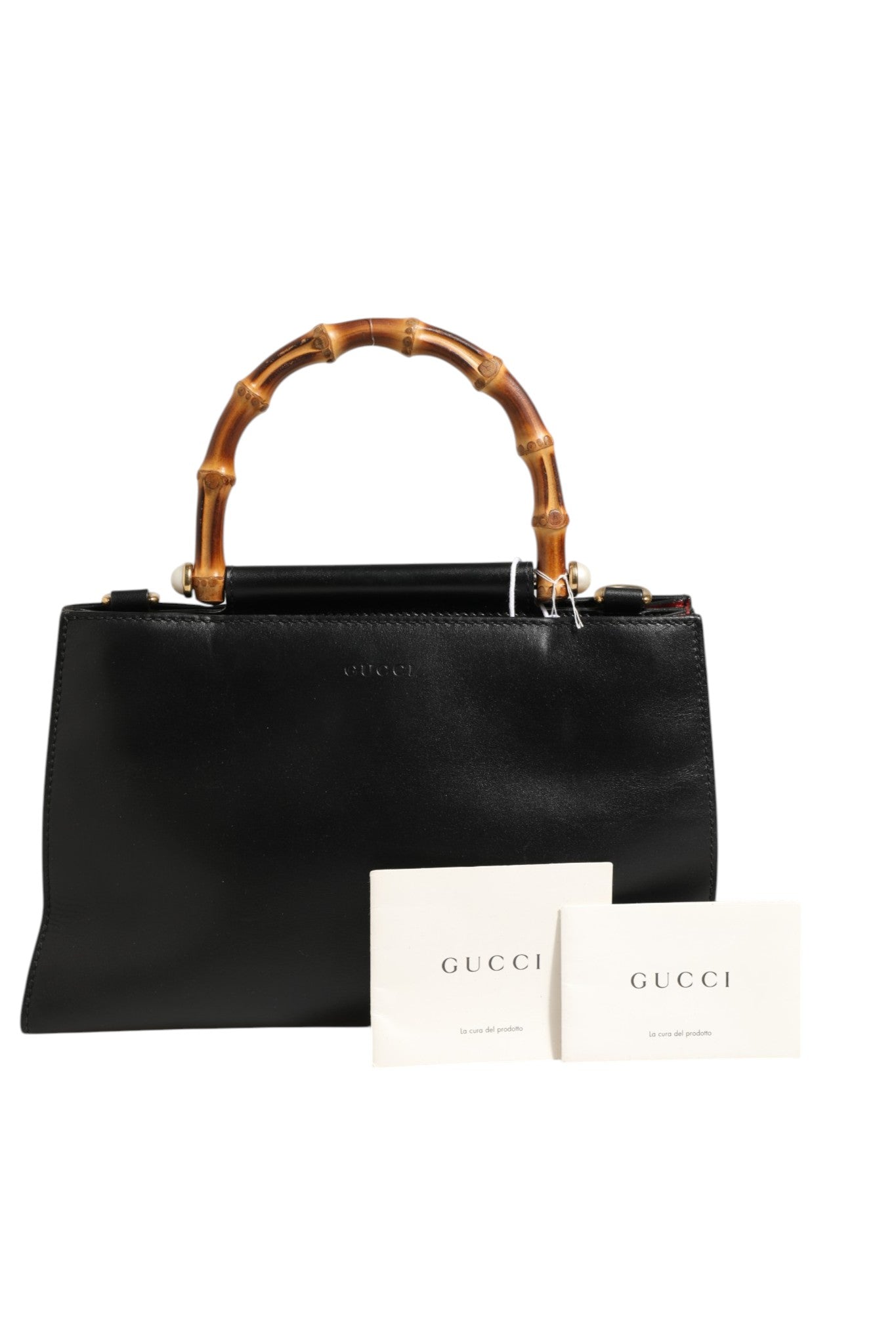 Gucci Nymphaea Bamboo Henkeltasche aus Leder