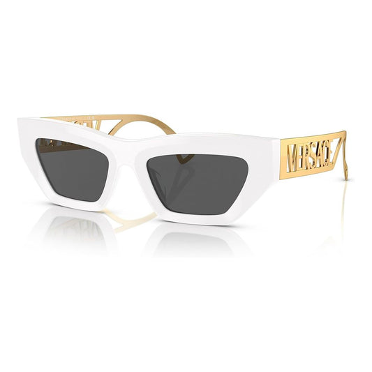 Versace Weiße Sonnenbrille aus Acetat
