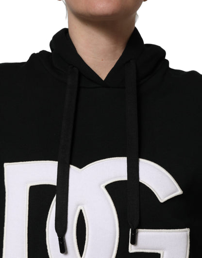 Dolce & Gabbana Kapuzenpullover mit Schwarz-Weiß-Applikationen