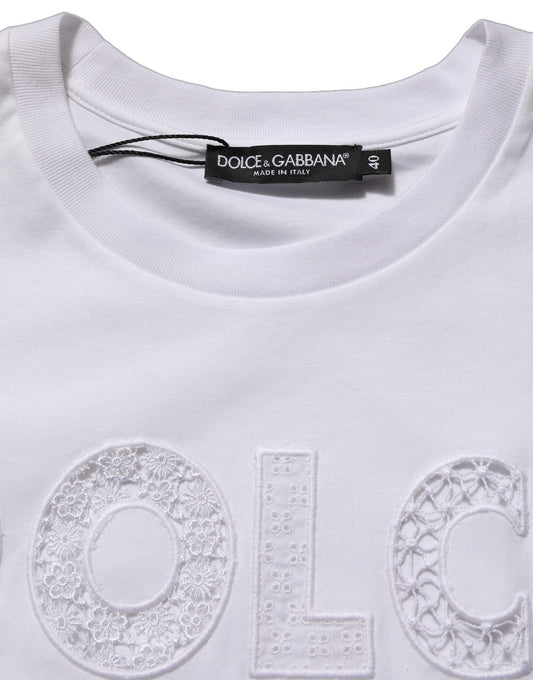 Dolce & Gabbana Weißes Rundhals-T-Shirt ohne Ärmel mit Logo