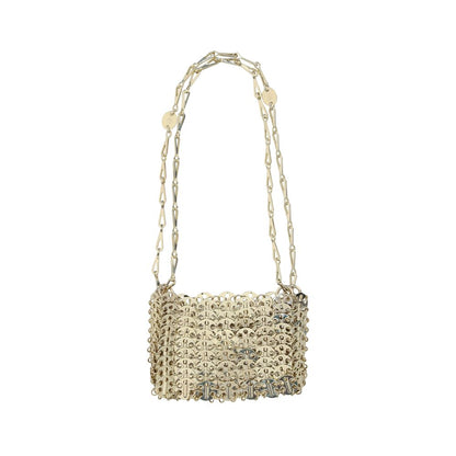 Rabanne Zweifarbige Schultertasche aus Messing