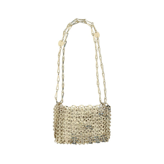 Rabanne Zweifarbige Schultertasche aus Messing