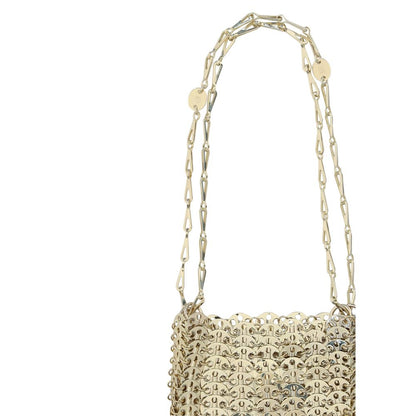 Rabanne Zweifarbige Schultertasche aus Messing
