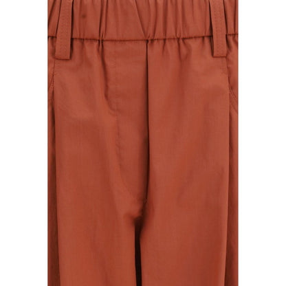 Brunello Cucinelli Orange Baumwollhose für die Freizeit