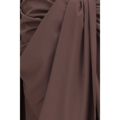 Jacquemus Brauner Midirock aus Polyester