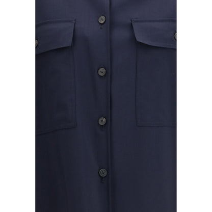 Max Mara Blaue Jacke aus Lammwolle Aries
