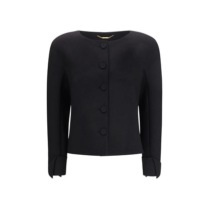 Chloé Schwarze Oversize-Jacke aus Wolle Oves Aries