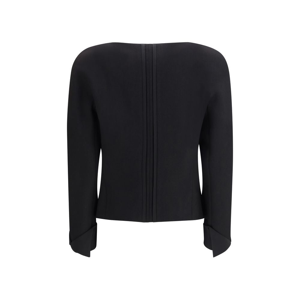Chloé Schwarze Oversize-Jacke aus Wolle Oves Aries