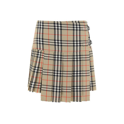Burberry Beige Wool Oves Aries Minirock