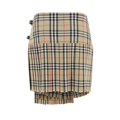 Burberry Beige Wool Oves Aries Minirock