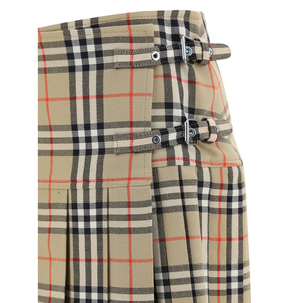 Burberry Beige Wool Oves Aries Minirock