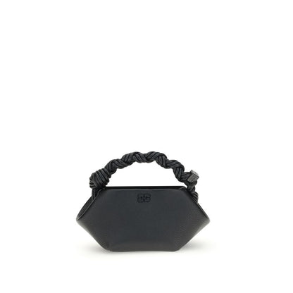 Ganni Schwarze Handtasche aus recyceltem Polyester