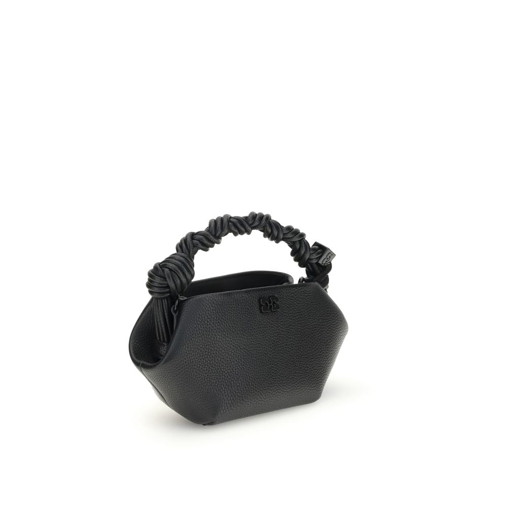 Ganni Schwarze Handtasche aus recyceltem Polyester