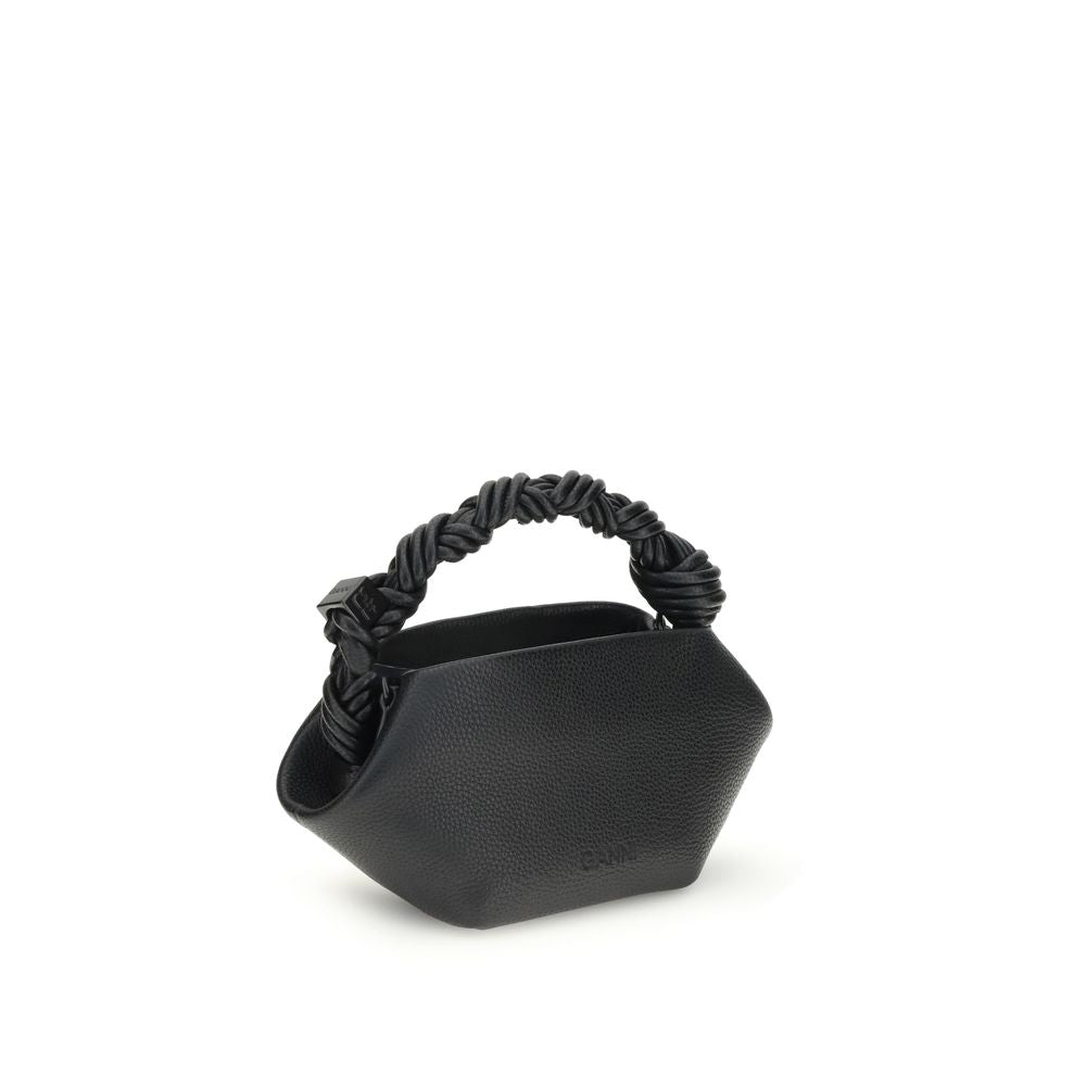 Ganni Schwarze Handtasche aus recyceltem Polyester