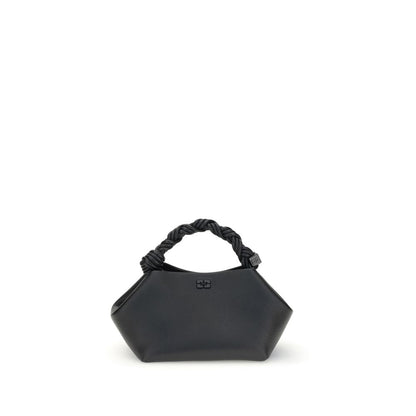 Ganni Schwarze Handtasche aus recyceltem Polyester