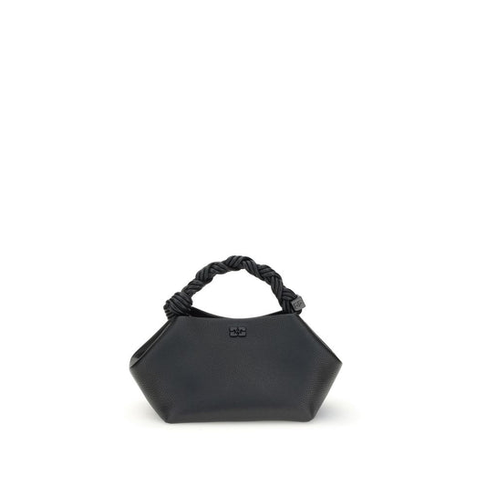 Ganni Schwarze Handtasche aus recyceltem Polyester