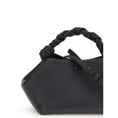Ganni Schwarze Handtasche aus recyceltem Polyester
