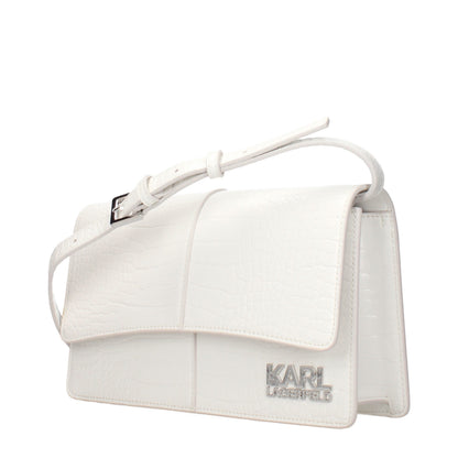 Karl Lagerfeld Weiße Crossbody-Tasche aus Polyethylen
