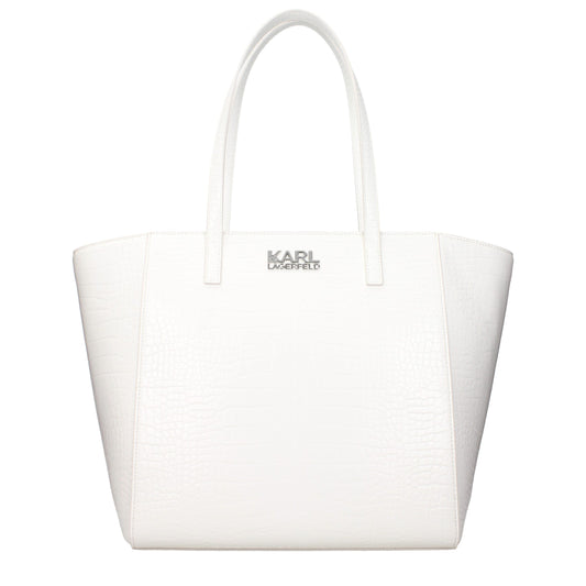 Karl Lagerfeld Weiße Schultertasche aus Polyethylen