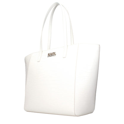 Karl Lagerfeld Weiße Schultertasche aus Polyethylen