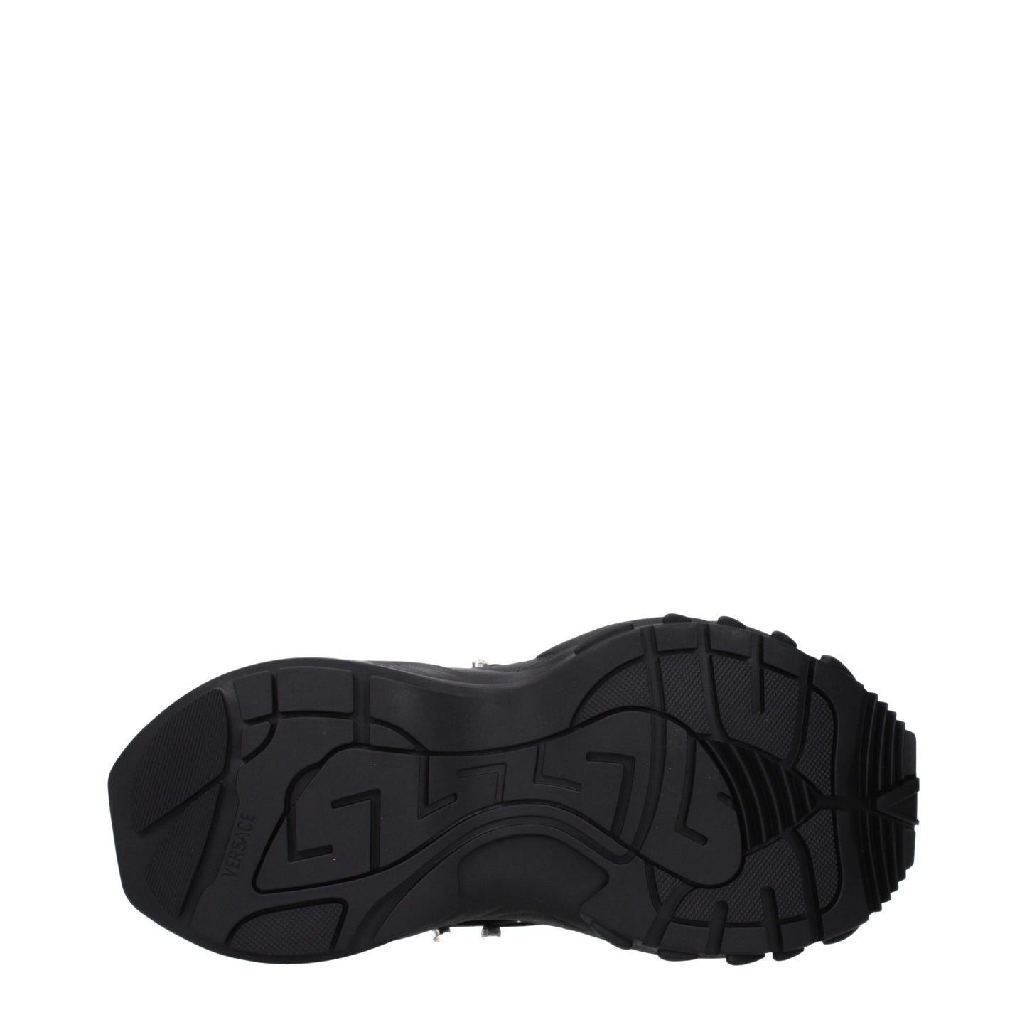 Versace Schwarze Stoff-Sneaker mit klobiger Sohle