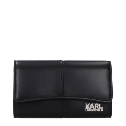 Karl Lagerfeld Schwarzes Portemonnaie aus Polyethylen