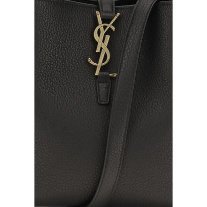 Saint Laurent Schwarze Kalbsleder Bos Taurus Bucket Bag