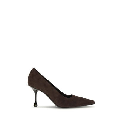 Jimmy Choo Braune Ziegenleder-Pumps mit hohem Absatz