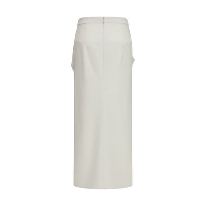 Givenchy Langer Rock aus weißer Wolle Ovis Aries