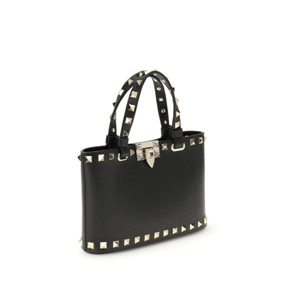 Valentino Garavani Schwarze Bos Taurus Kalbsleder Schultertasche