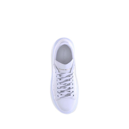 Alexander McQueen Weiße Bos Taurus Kalbsleder Plateau-Sneaker