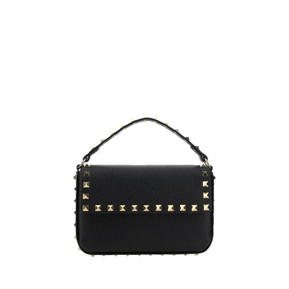 Valentino Garavani Schwarze Bos Taurus Kalbsleder Schultertasche