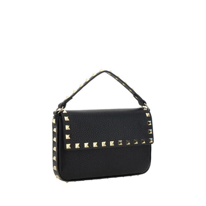 Valentino Garavani Schwarze Bos Taurus Kalbsleder Schultertasche