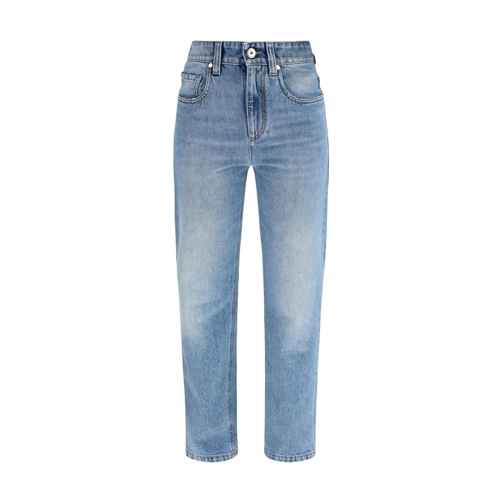 Brunello Cucinelli Blaue Baumwolljeans Denim