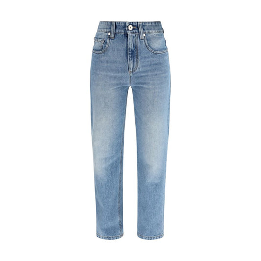 Brunello Cucinelli Blaue Baumwolljeans Denim