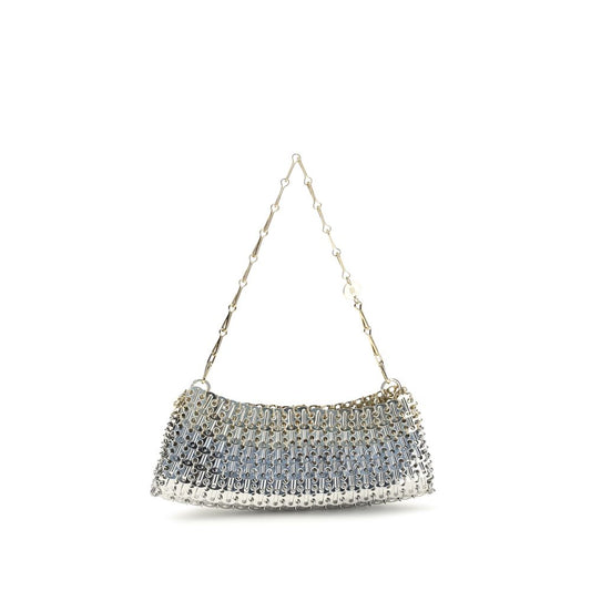 Rabanne Silberne Messing-Schultertasche