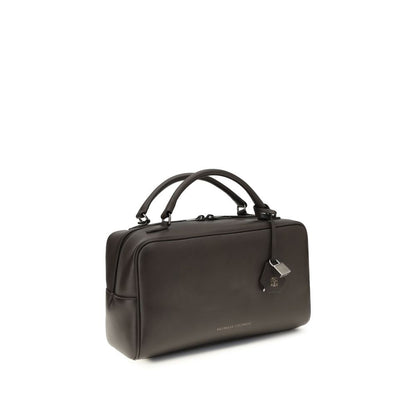 Brunello Cucinelli Braune Kalbsleder Bos Taurus Schultertasche