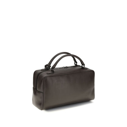 Brunello Cucinelli Braune Kalbsleder Bos Taurus Schultertasche