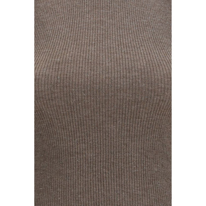 Brunello Cucinelli Brauner Kaschmir-Strickpullover ohne Ärmel