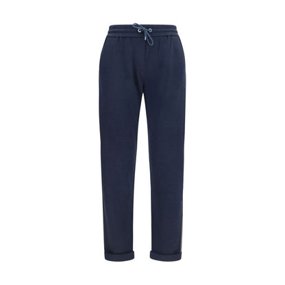 Brunello Cucinelli Blaue Freizeithose aus Polyamid