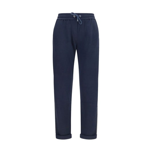Brunello Cucinelli Blaue Freizeithose aus Polyamid
