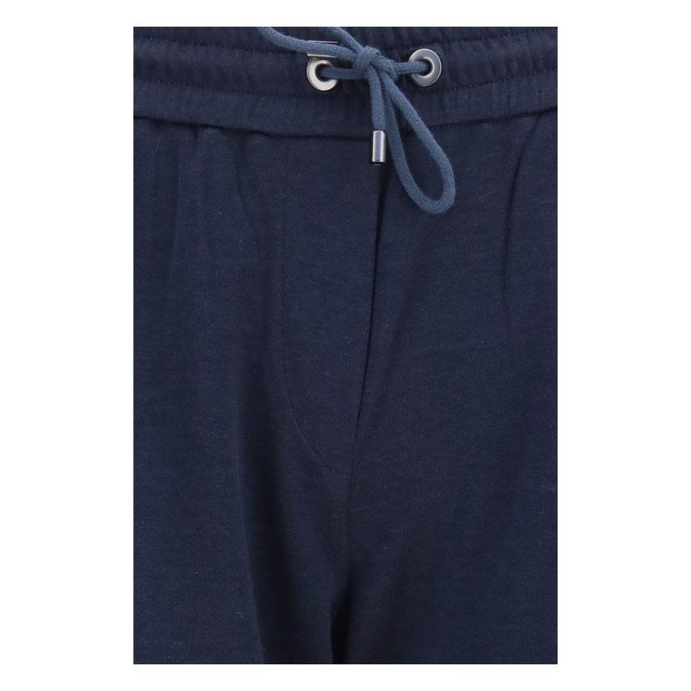 Brunello Cucinelli Blaue Freizeithose aus Polyamid