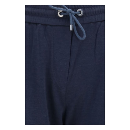 Brunello Cucinelli Blaue Freizeithose aus Polyamid