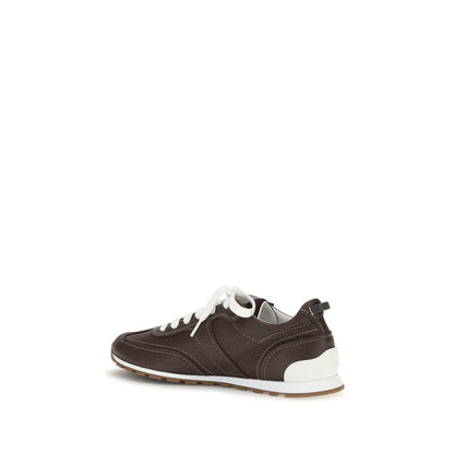 Brunello Cucinelli Braune Kalbsleder Bos Taurus Athletic Sneaker