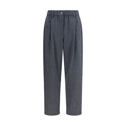Brunello Cucinelli Graue Hose aus Ovis Aries Wolle