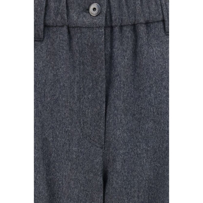 Brunello Cucinelli Graue Hose aus Ovis Aries Wolle
